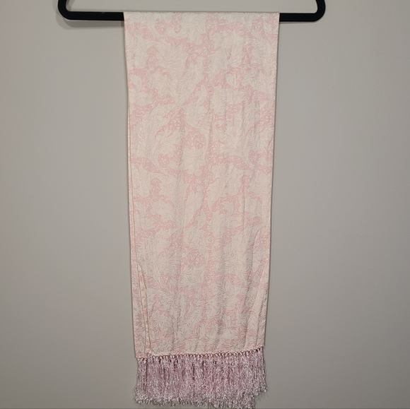 Ann Taylor Vintage Silk Scarf Pink Floral - Picture 5 of 11